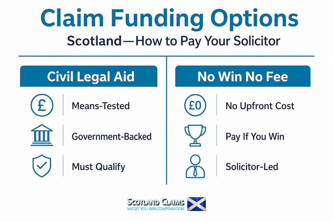 Infographic comparing legal aid and no win no fee