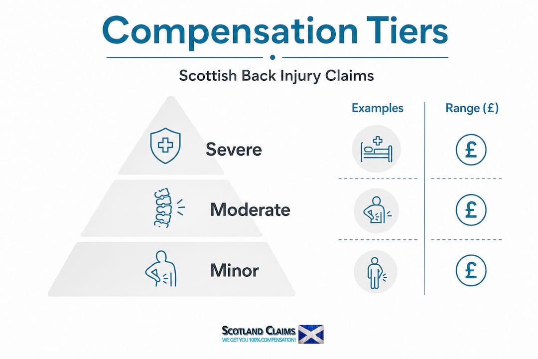 Compensation tier pyramid for back injury claims