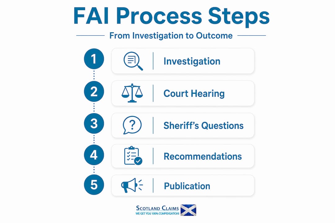 Infographic showing fatal accident inquiry process
