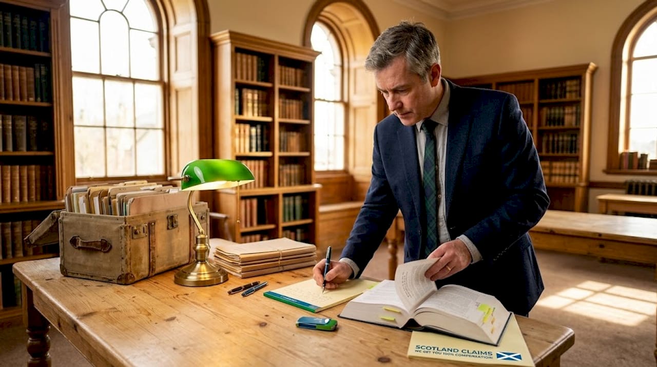 Solicitor working in Scottish law library