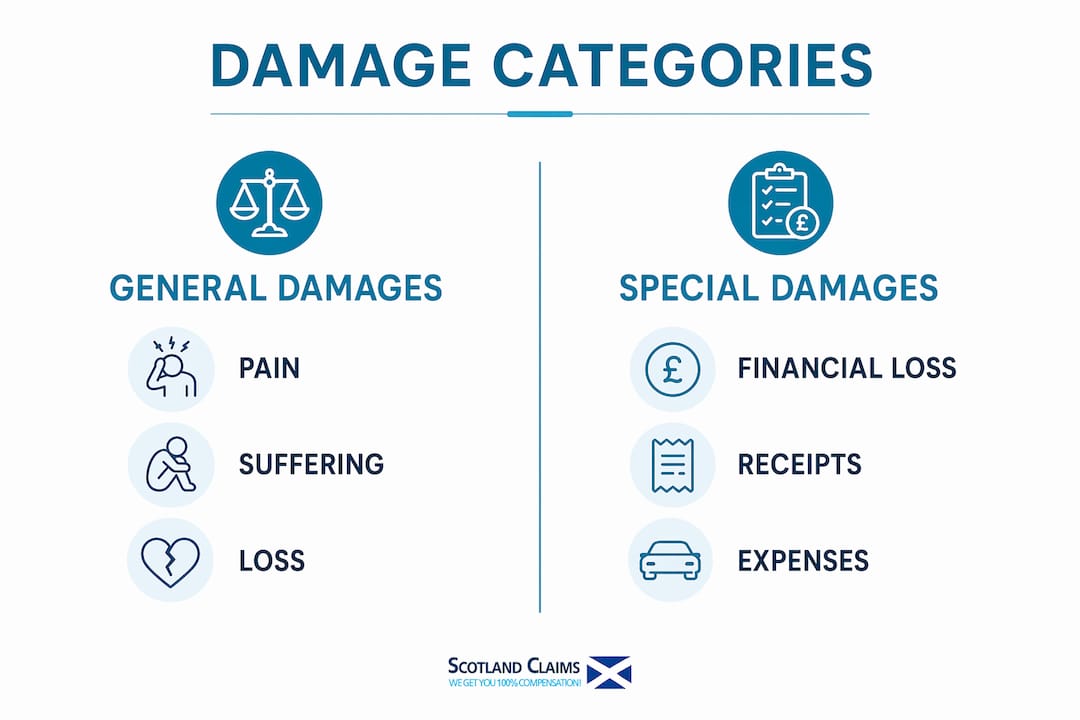 Infographic comparing general and special damages