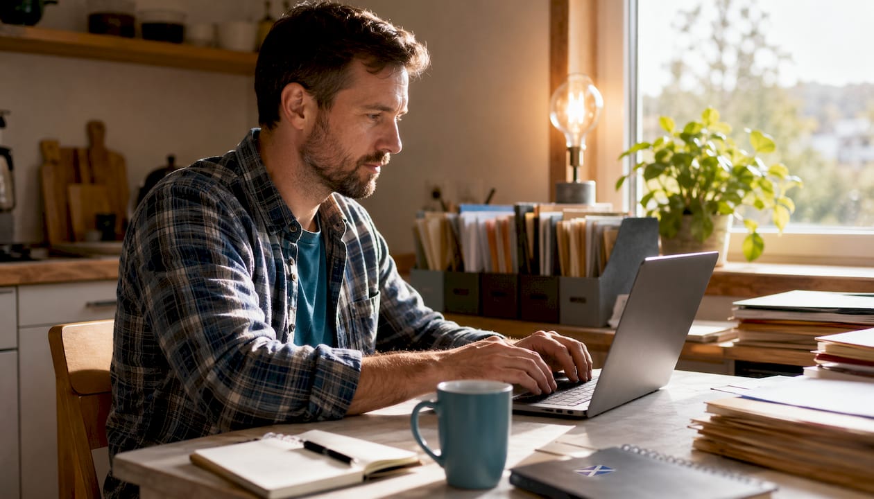 Hands typing filenames into claim document spreadsheet