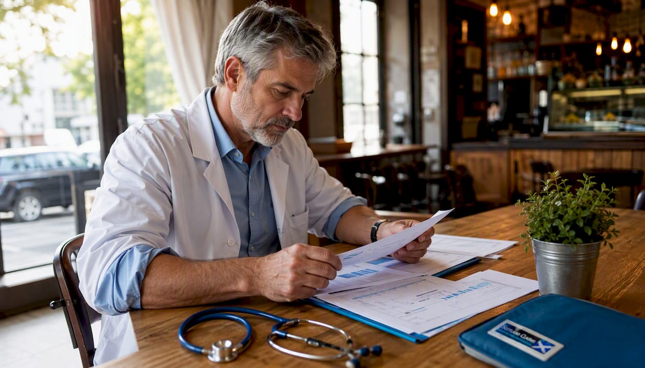 Medical expert reviewing claimant's injury reports