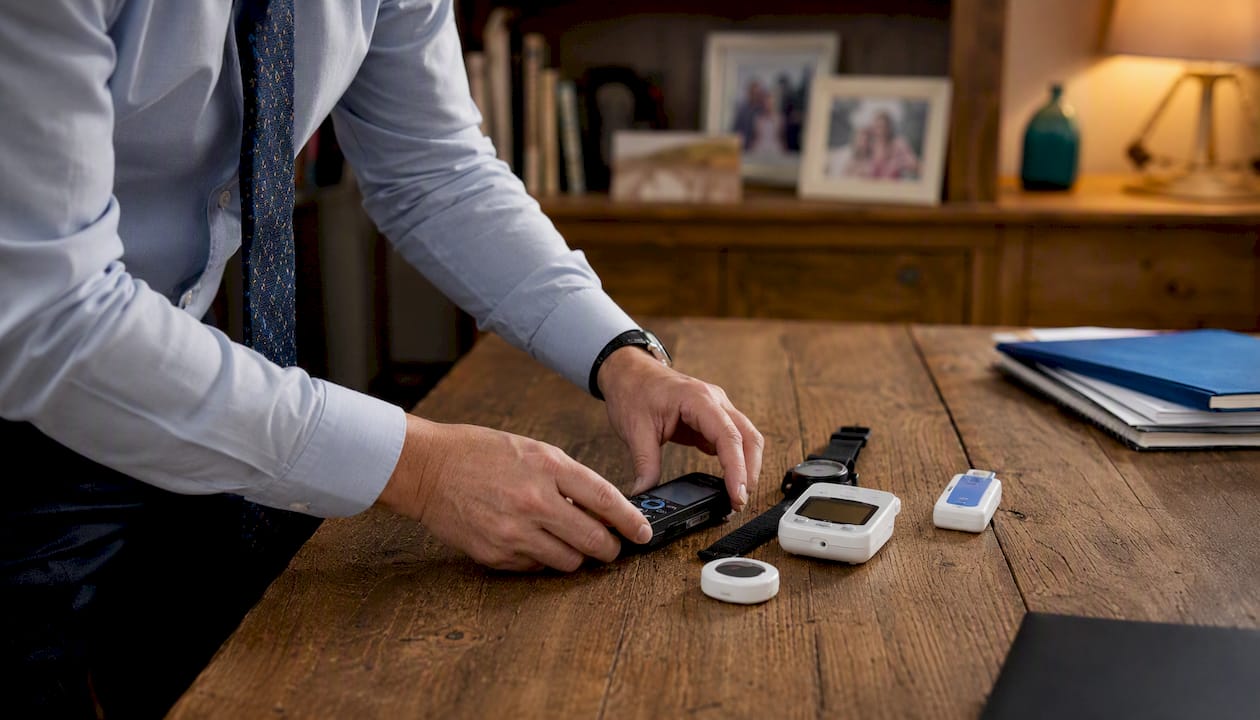 Solicitor arranging digital evidence devices