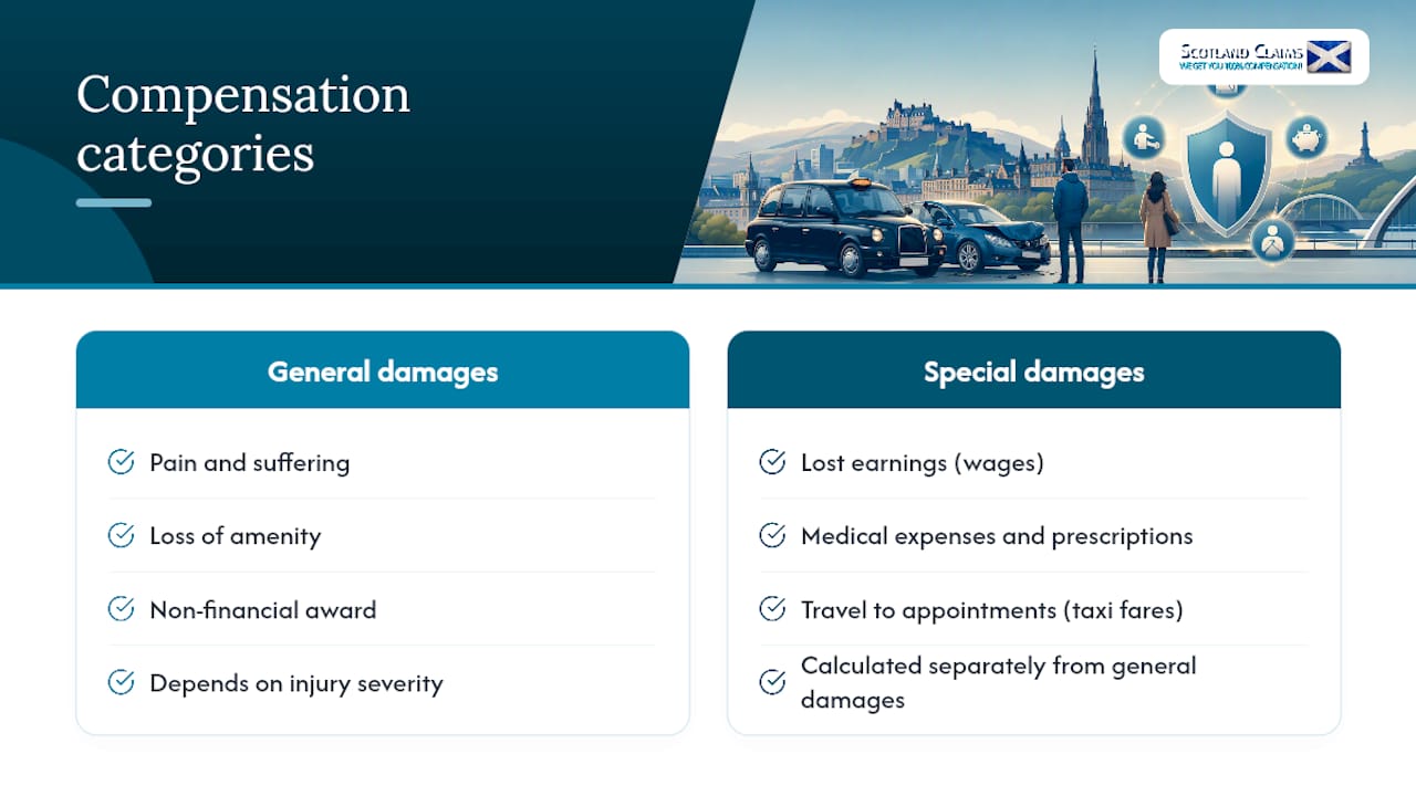 Diagram comparing general and special damages