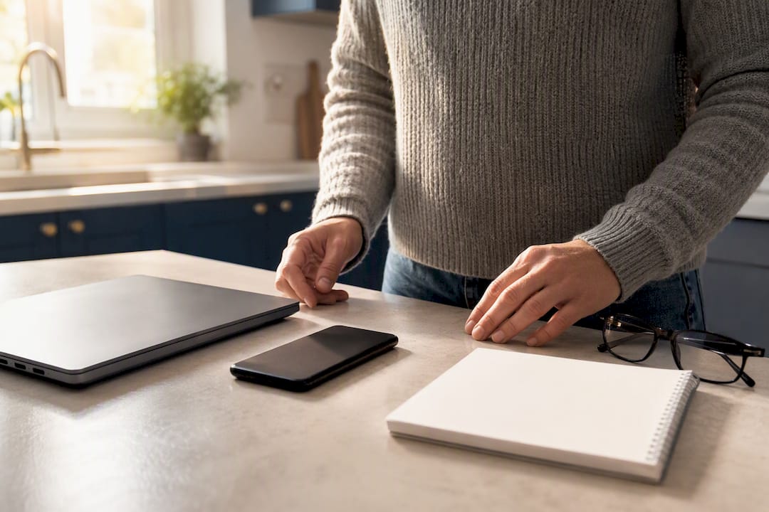 Personal injury claim preparation items on table