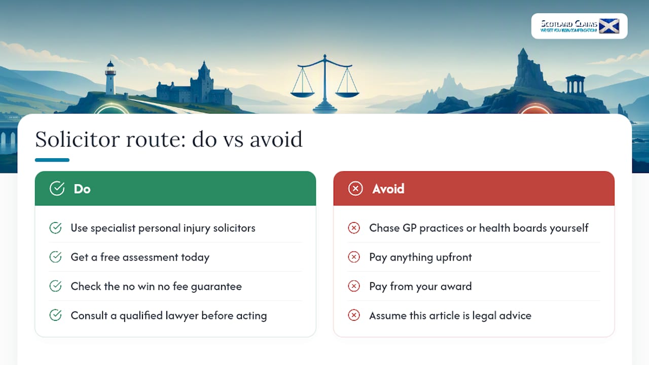Let specialist personal injury solicitors handle your medical records — overview diagram