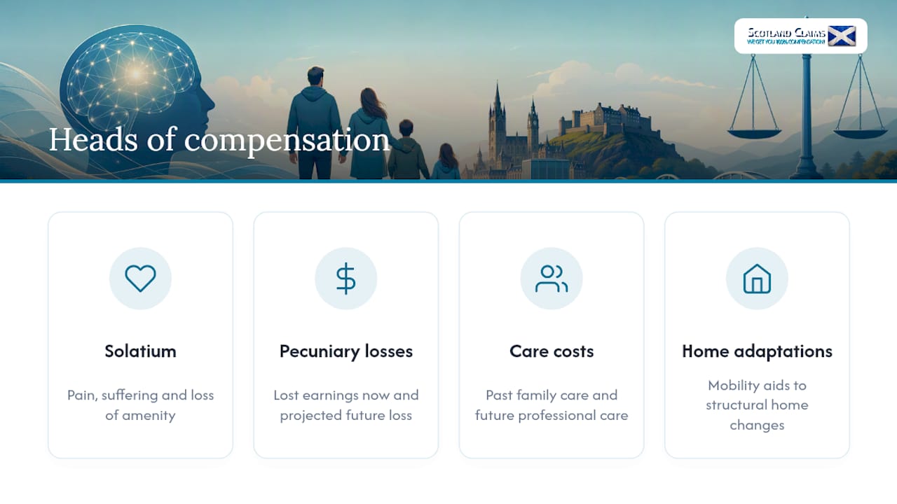 Four heads of brain injury compensation