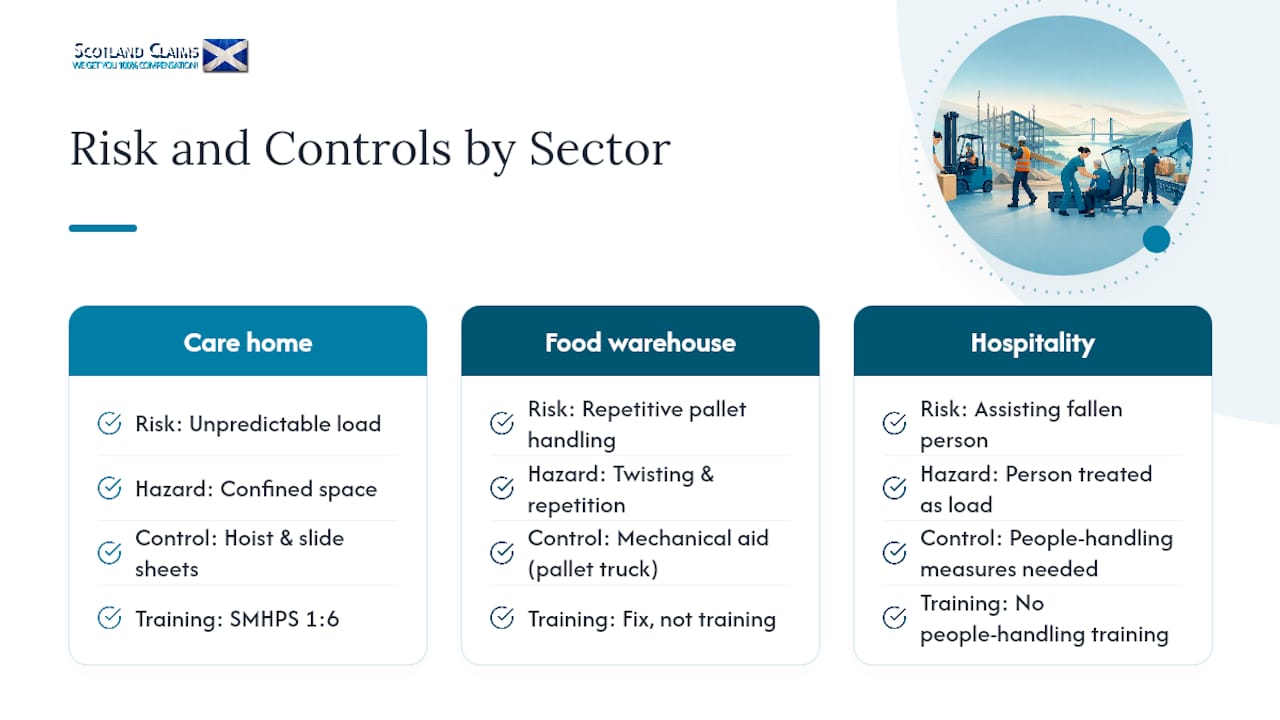 Manual handling risks and controls across sectors