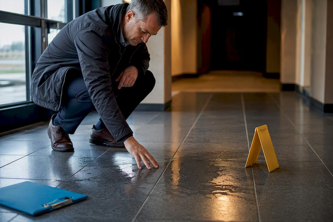 Hazard inspection inside Scottish premises