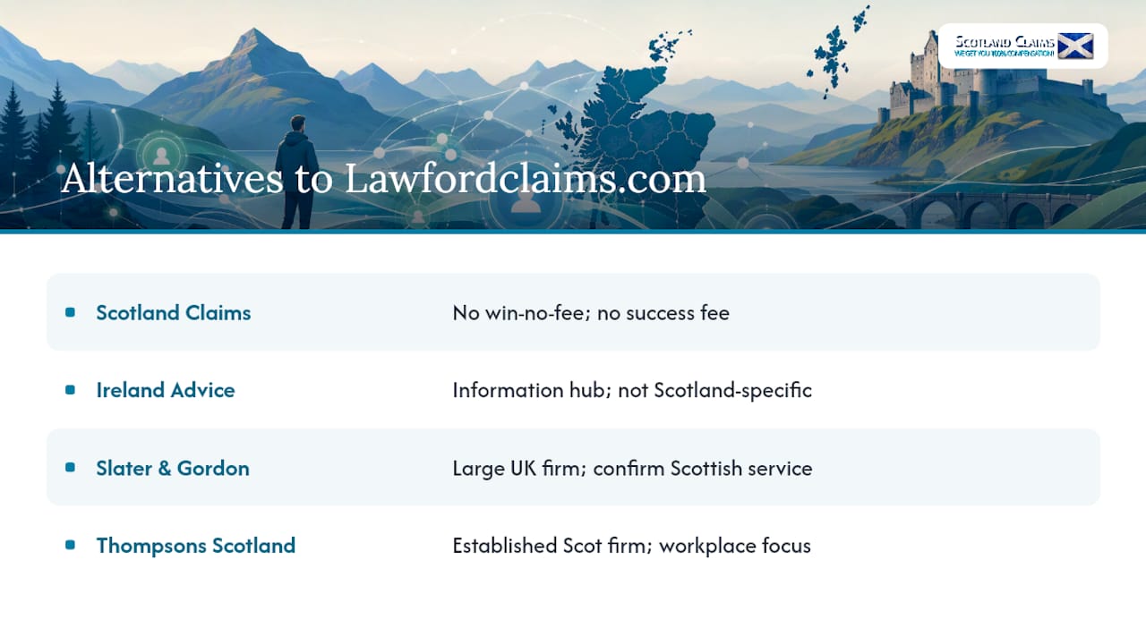 Genuine alternatives to Lawfordclaims.com worth comparing — overview diagram