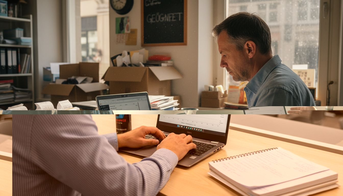 Marketing analyst examining line chart trends