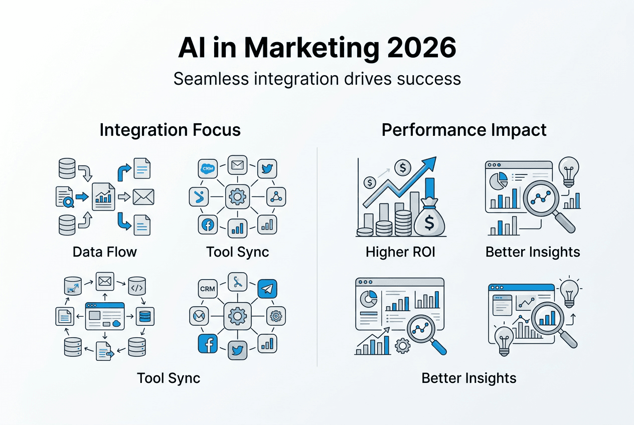 Infographic showing AI integration and impacts