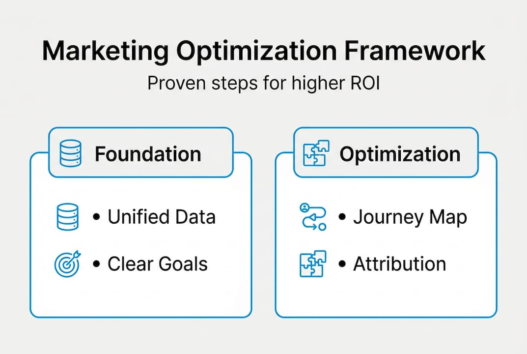 Infographic digital marketing optimization framework