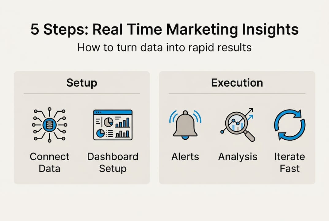 Infographic of five step real time marketing process