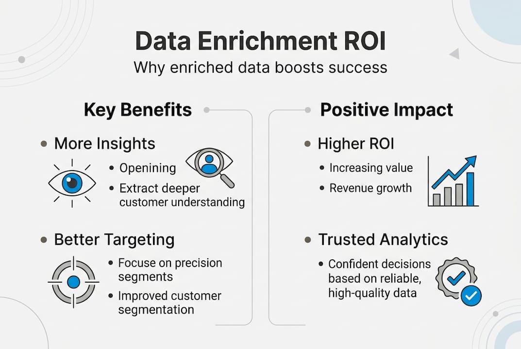 Infographic showing benefits and ROI of enrichment
