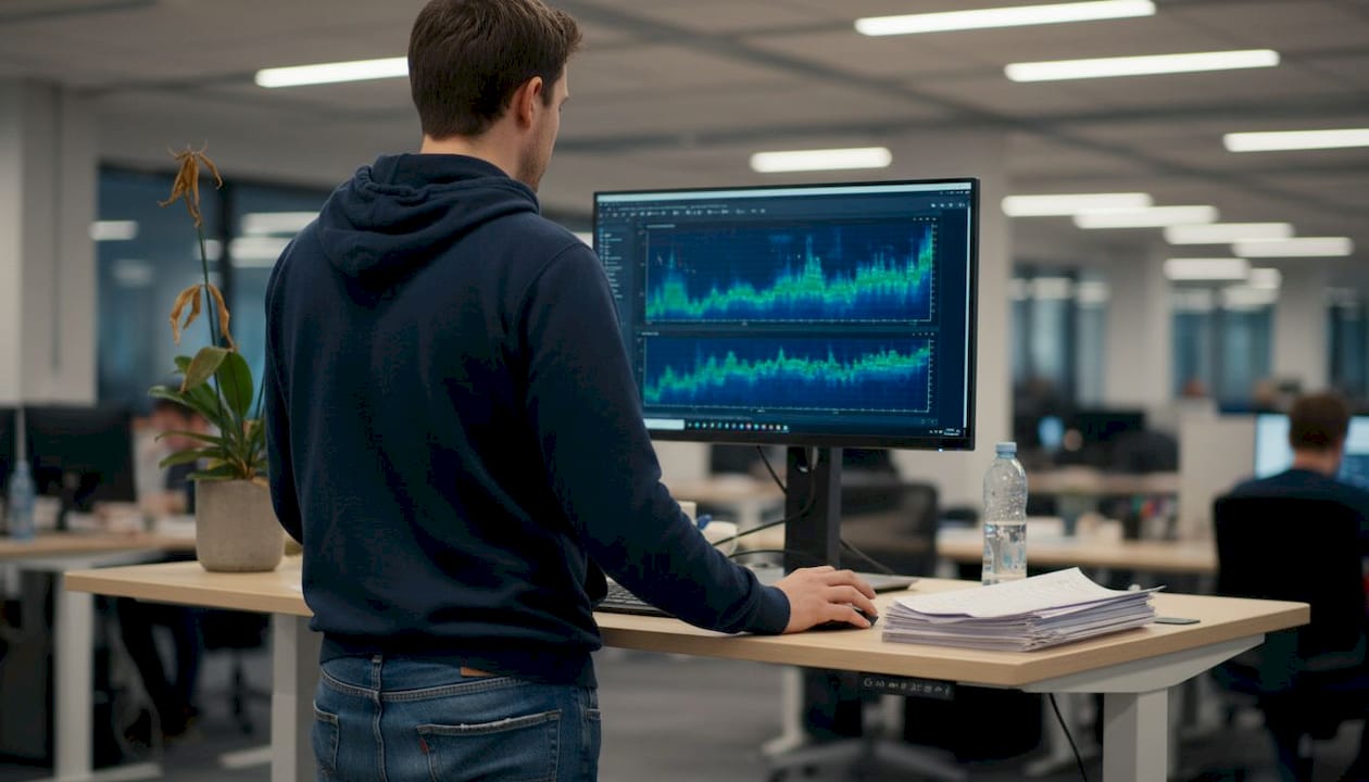Analyst assessing search intent heatmap