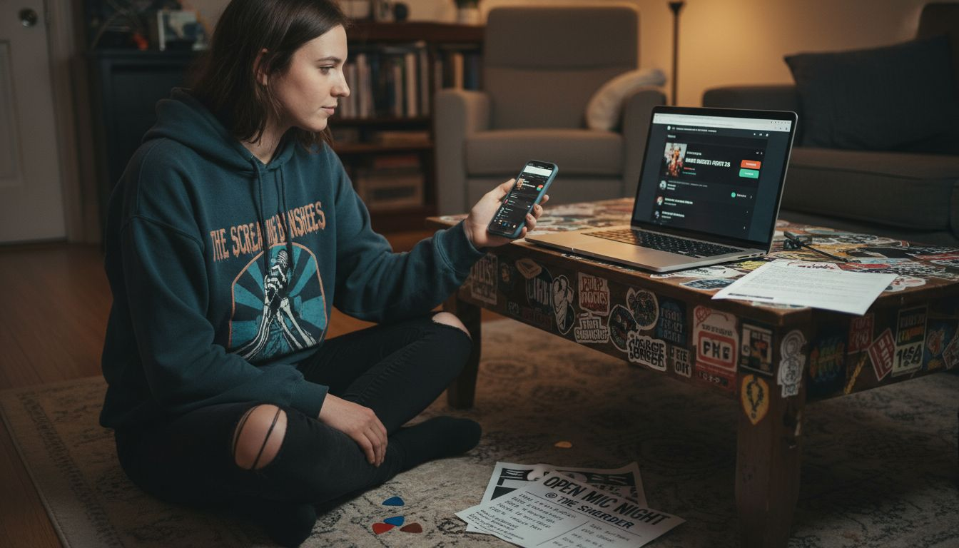 Embedding streaming links on music event site