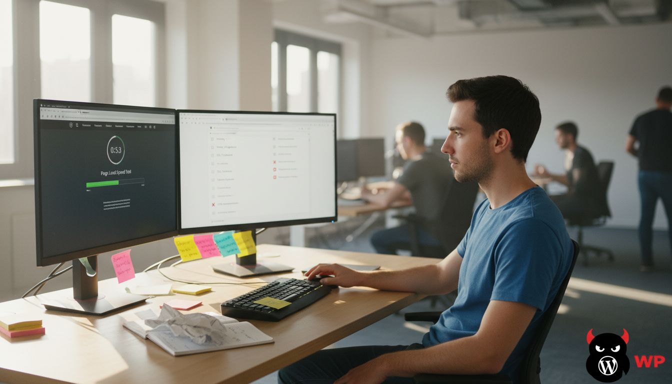 IT professional testing website speed