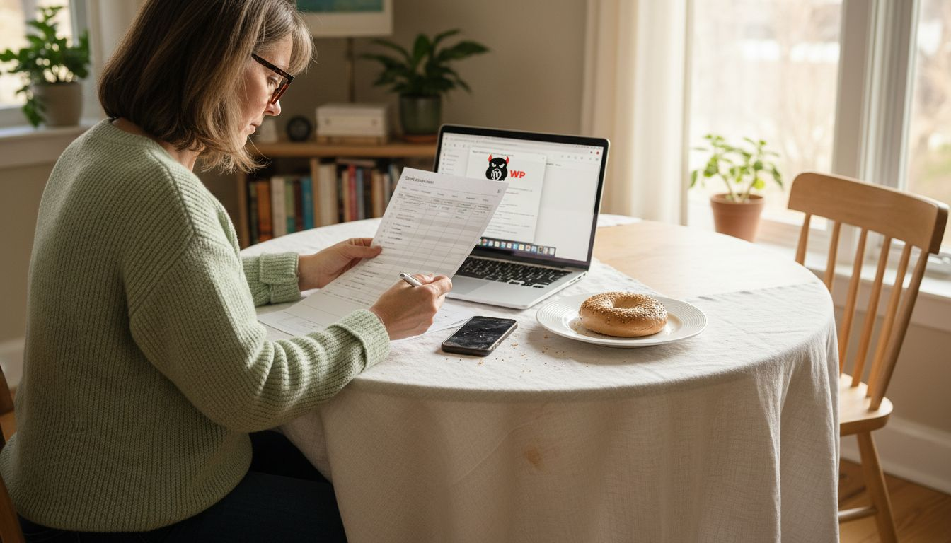 Business owner using website maintenance checklist