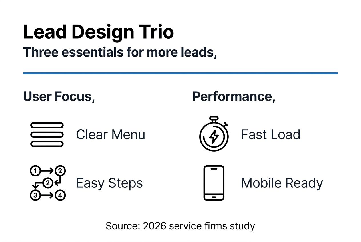 Infographic visualizing lead generation design framework