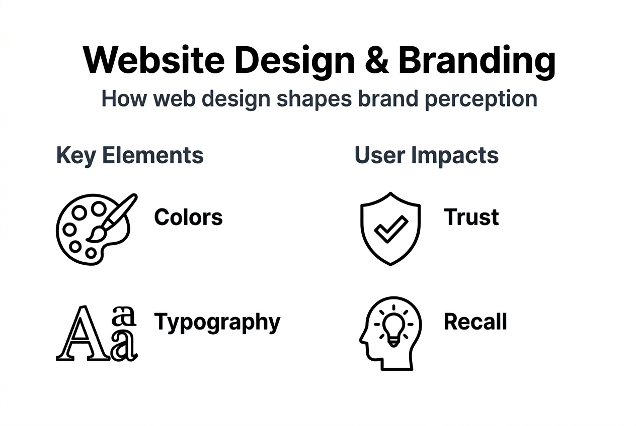 Infographic on web design and branding basics