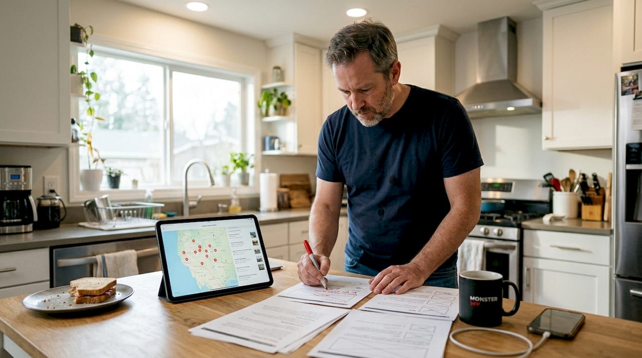 Man optimizing service pages for local SEO