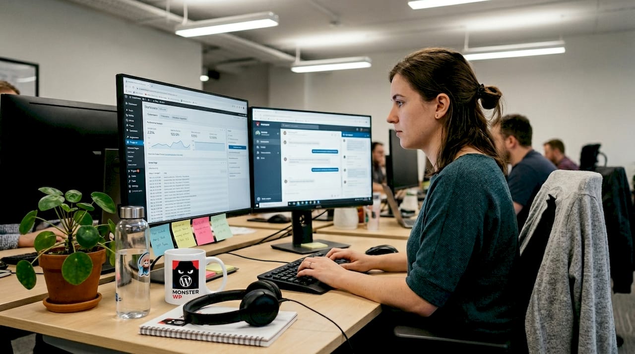 Support specialist providing web hosting assistance