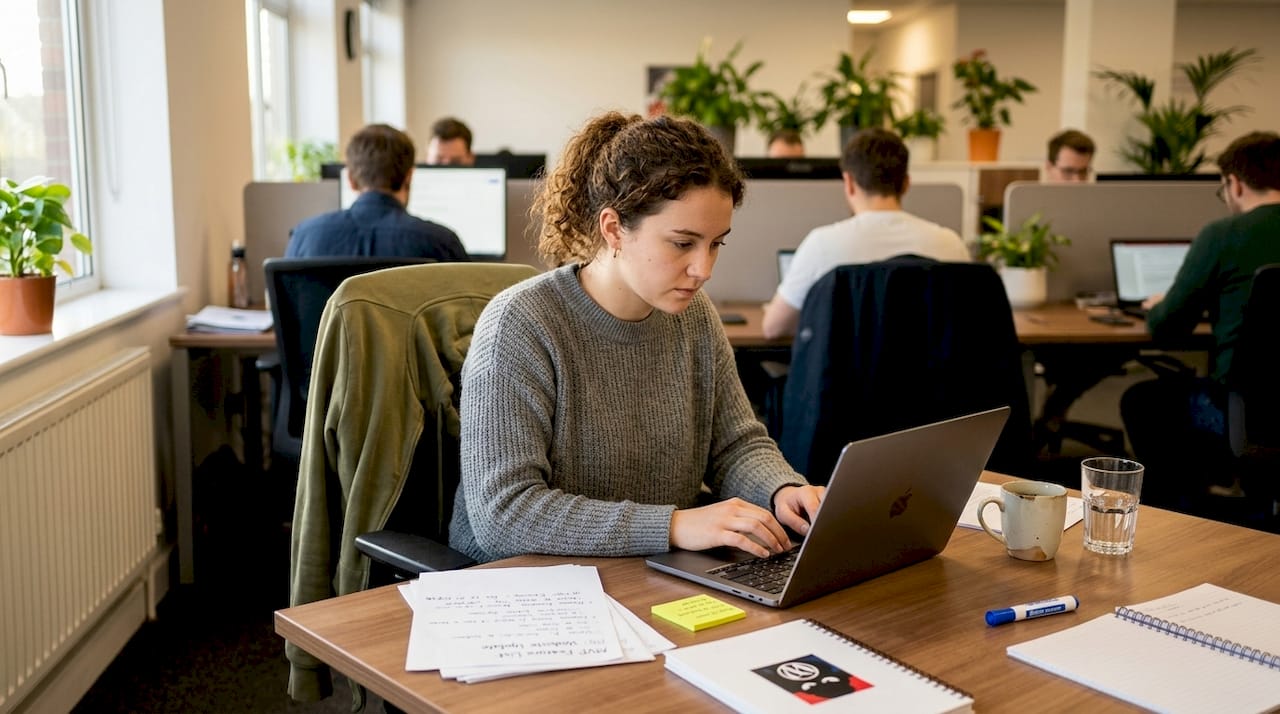 Project manager planning agile website sprint