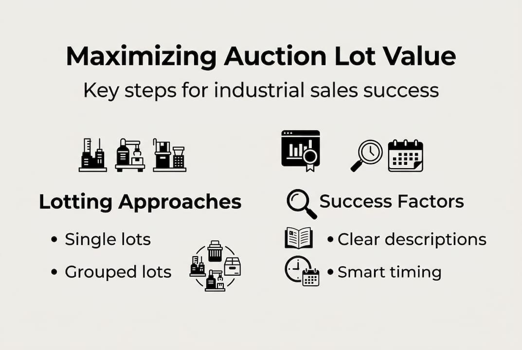Infographic maximizing value in industrial auctions