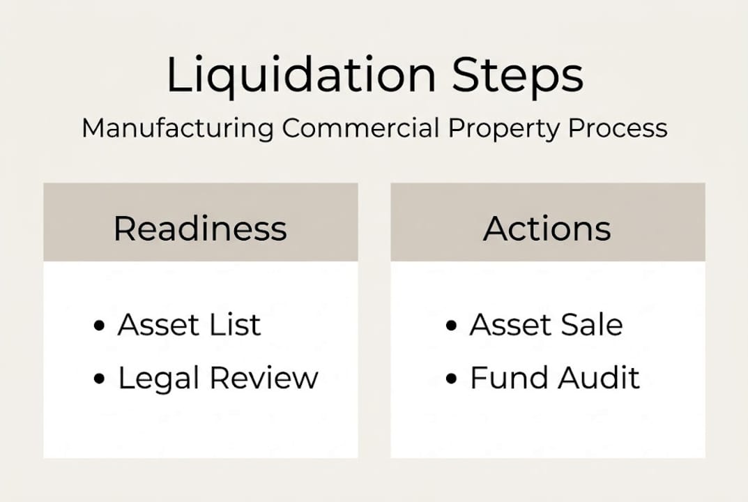Infographic streamlining property liquidation process