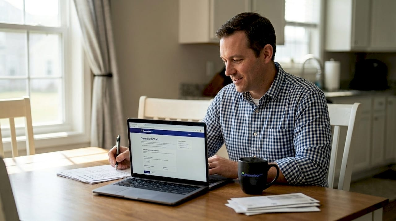 Comparing telehealth and in-person visit materials