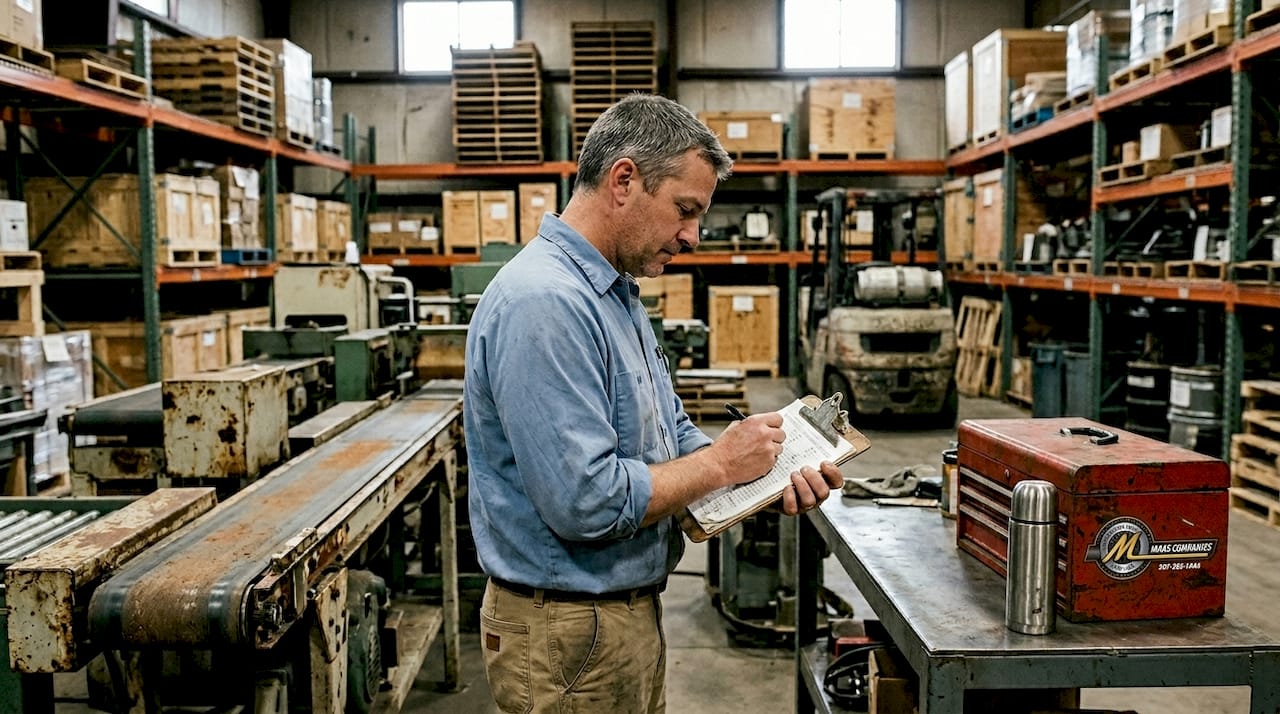 Manager reviewing assets for recovery