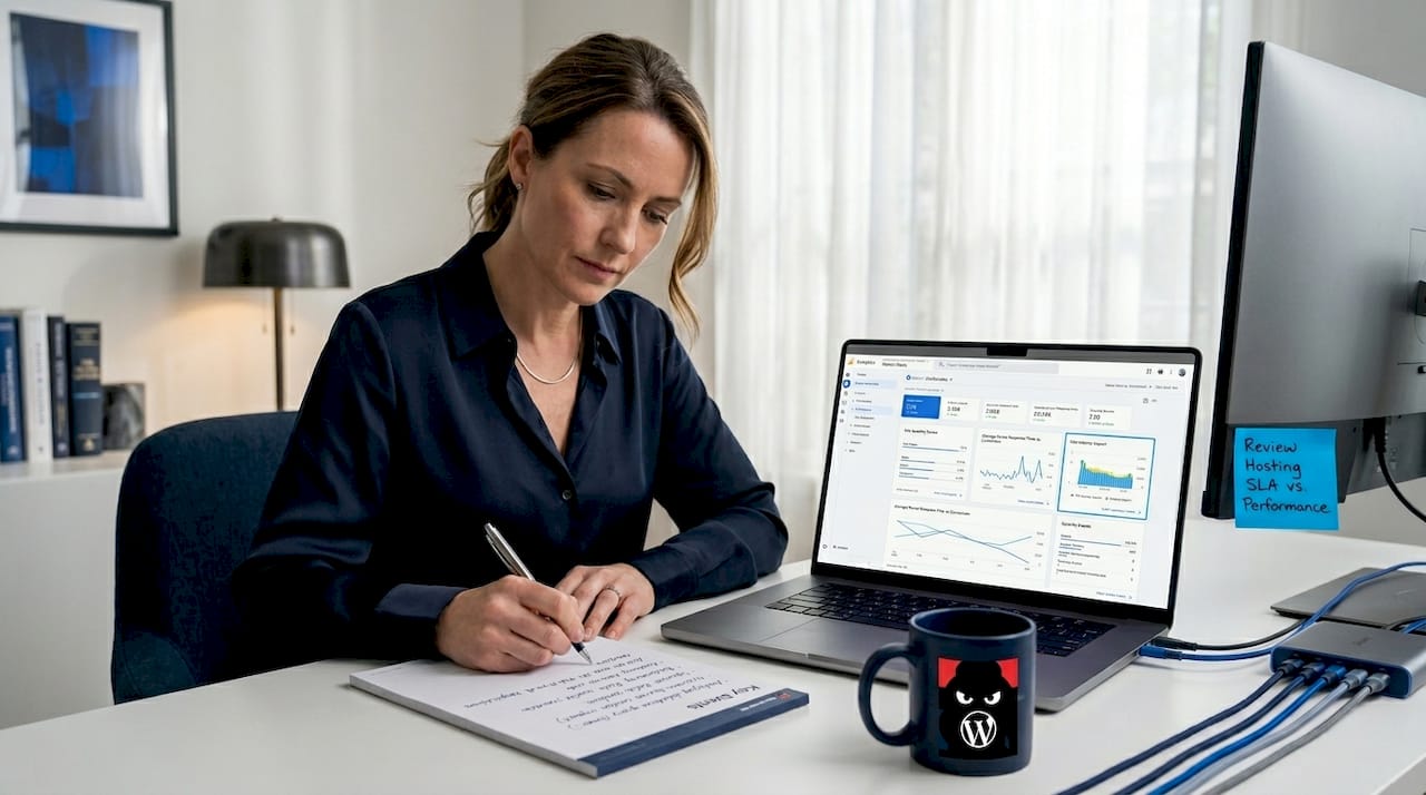 Marketer documenting analytics events at desk