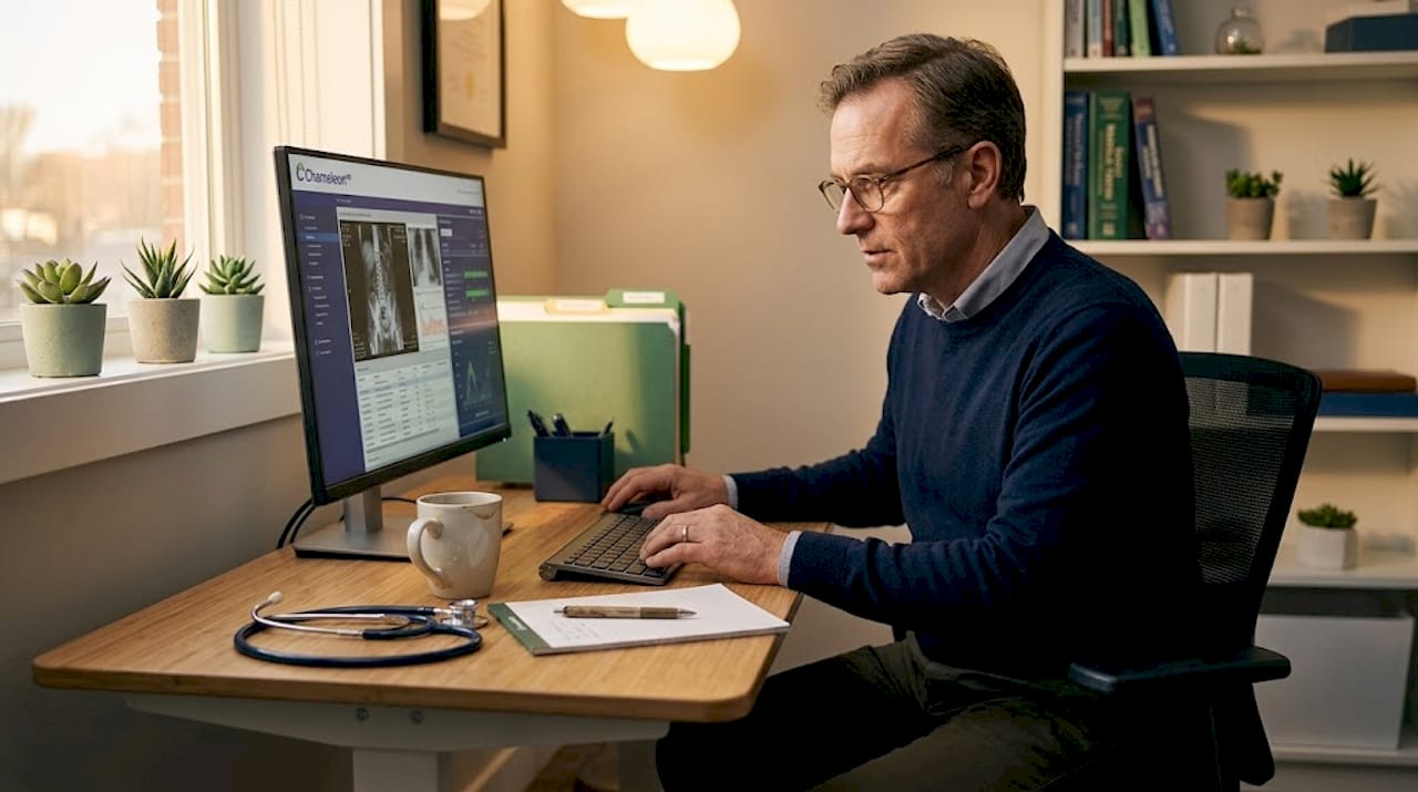 Telehealth provider at digital workspace