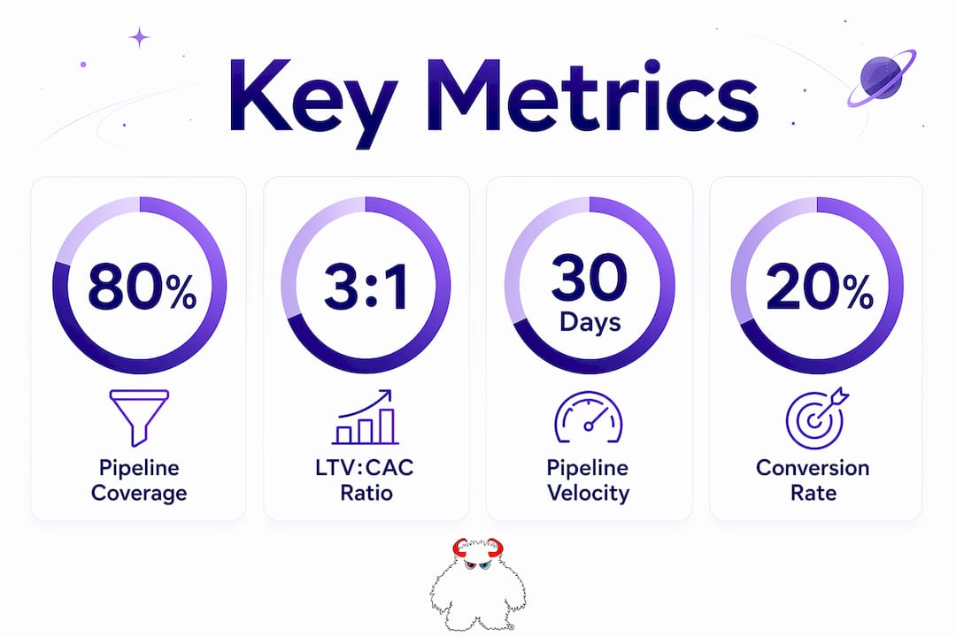 Infographic showing key outcome-based marketing metrics