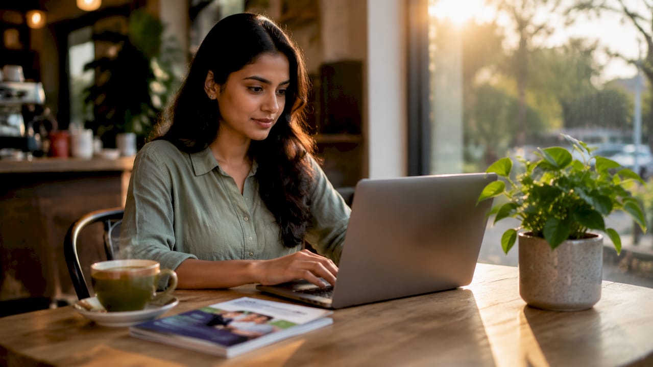 Person enrolling in primary care membership online
