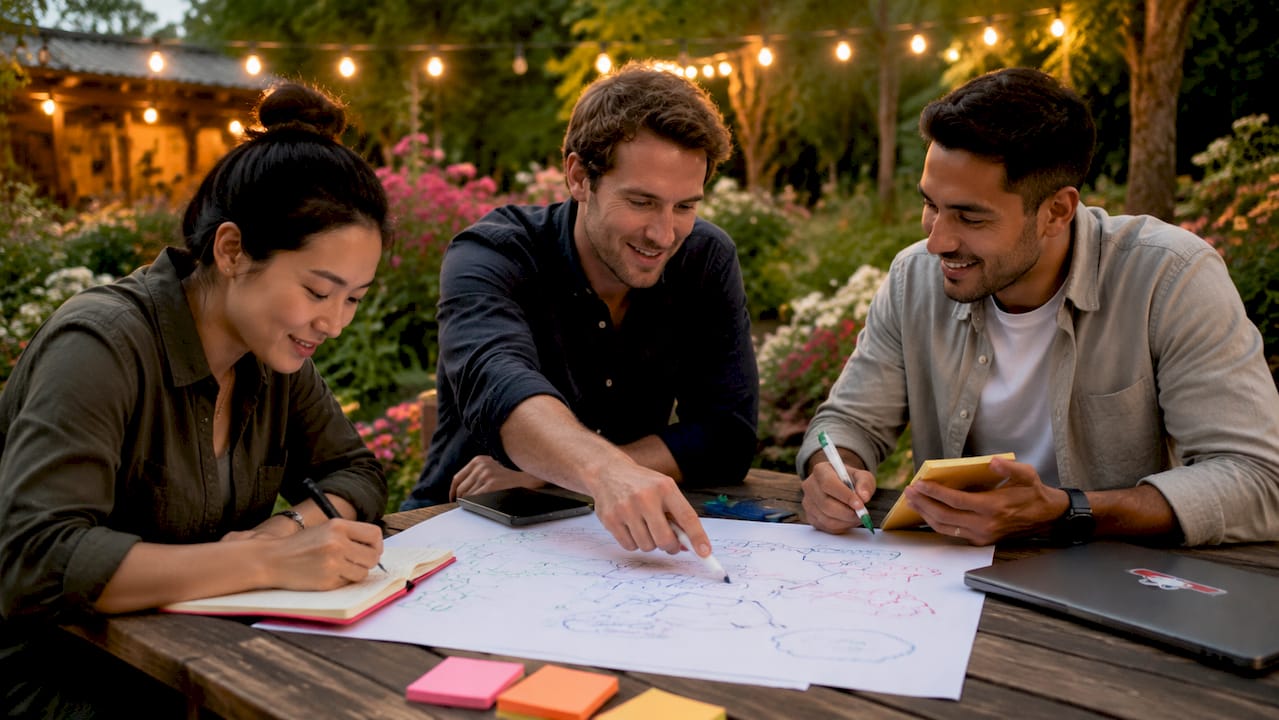 Team collaborating on SEO and paid ads strategy