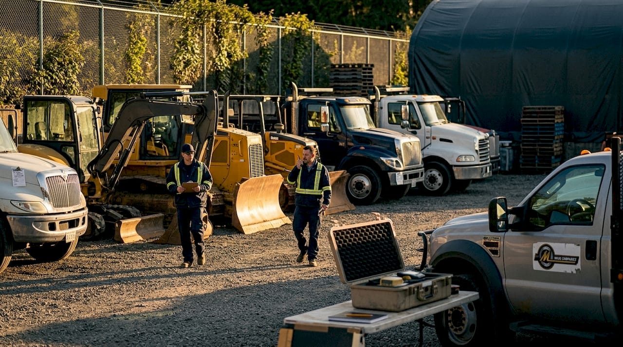Industrial equipment arranged for auction