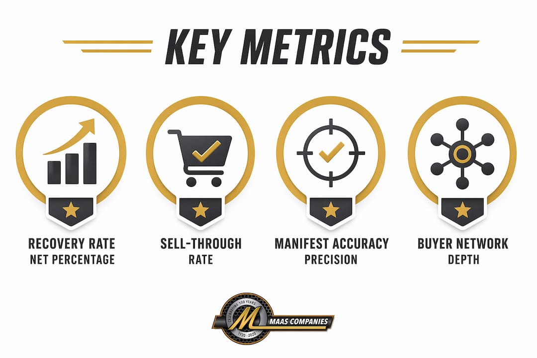 Infographic showing key metrics for high-recovery sales