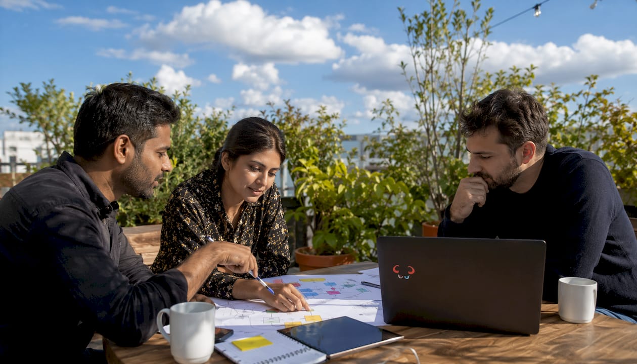 Team collaborating on demand generation system