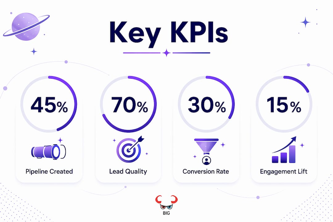 Infographic showing key demand generation KPIs