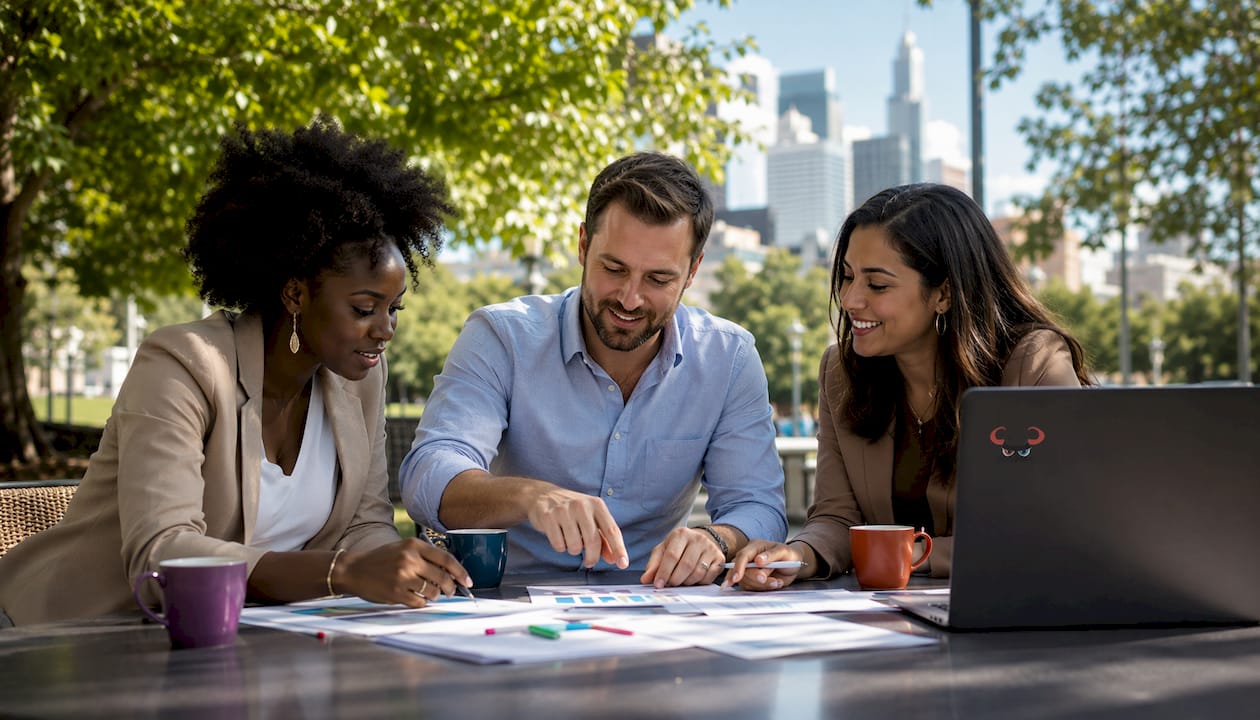 Marketers discussing B2B SaaS leads