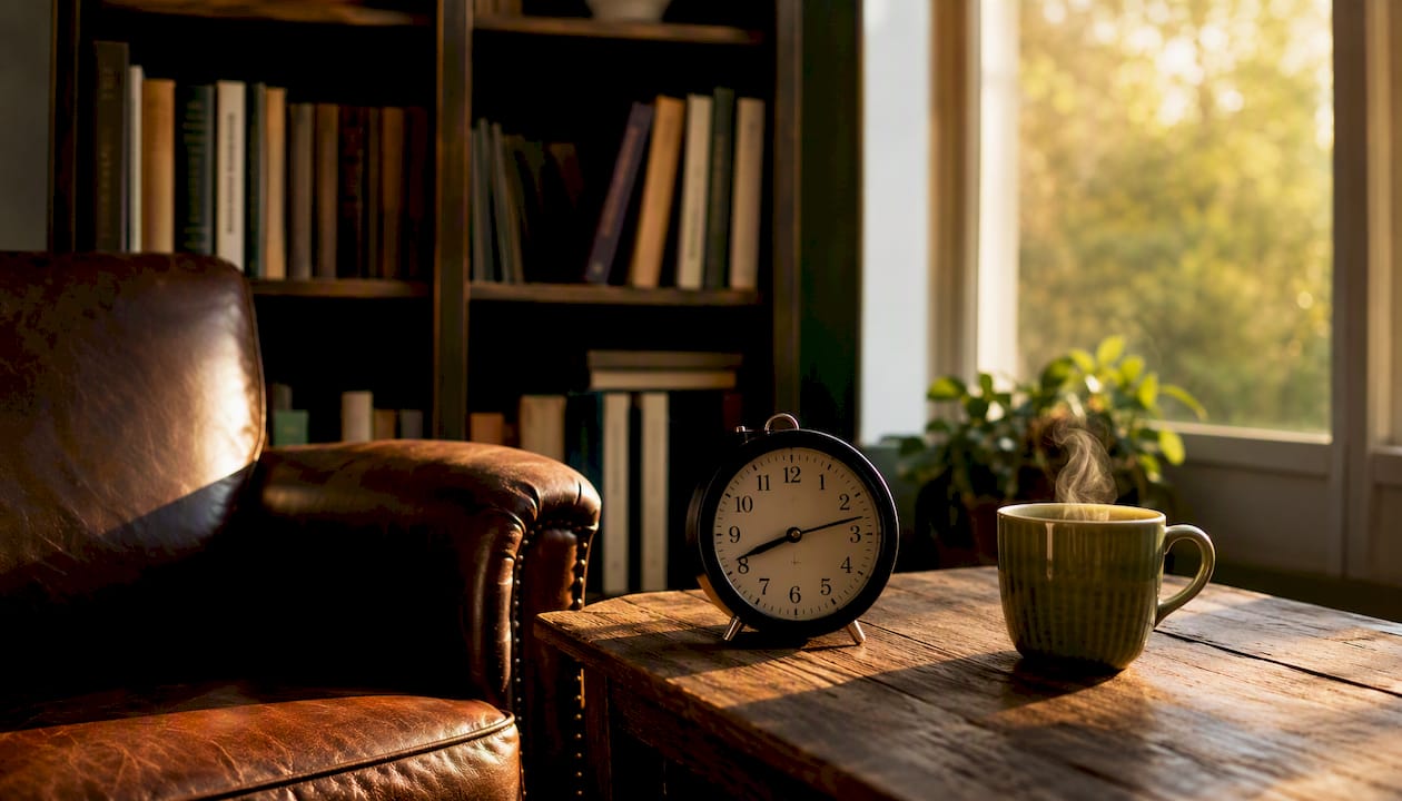 Clock showing wait time concept