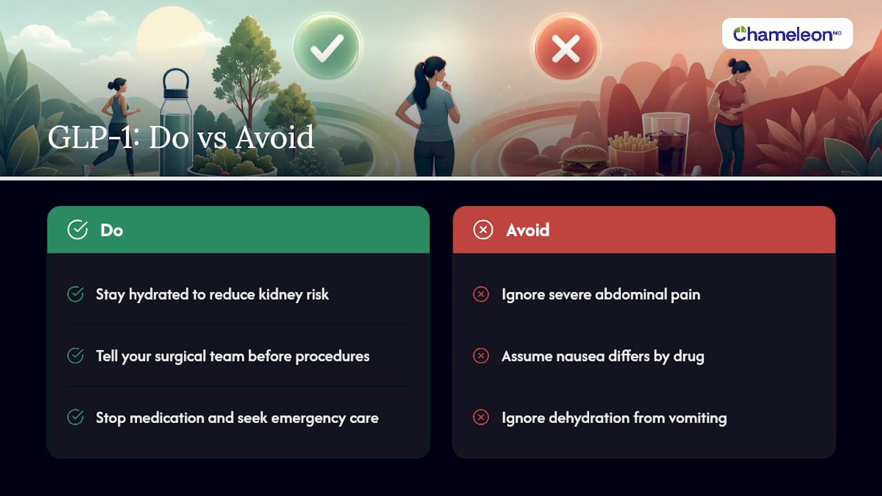 Frequently Asked Questions About GLP-1 Side Effects — overview diagram
