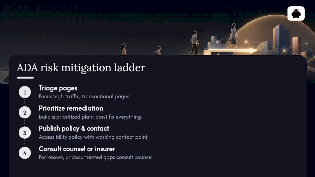 Four-step ADA risk mitigation process