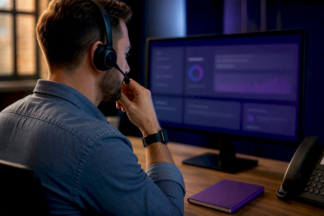 Specialist verifying call attribution data