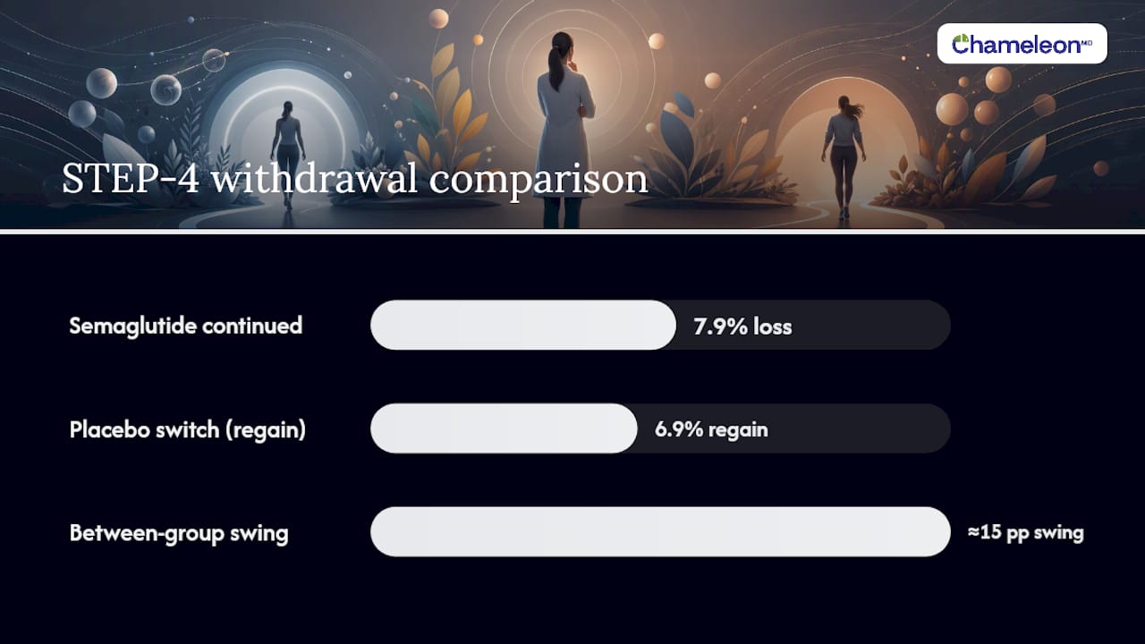 Proportional comparison of continued treatment and regain