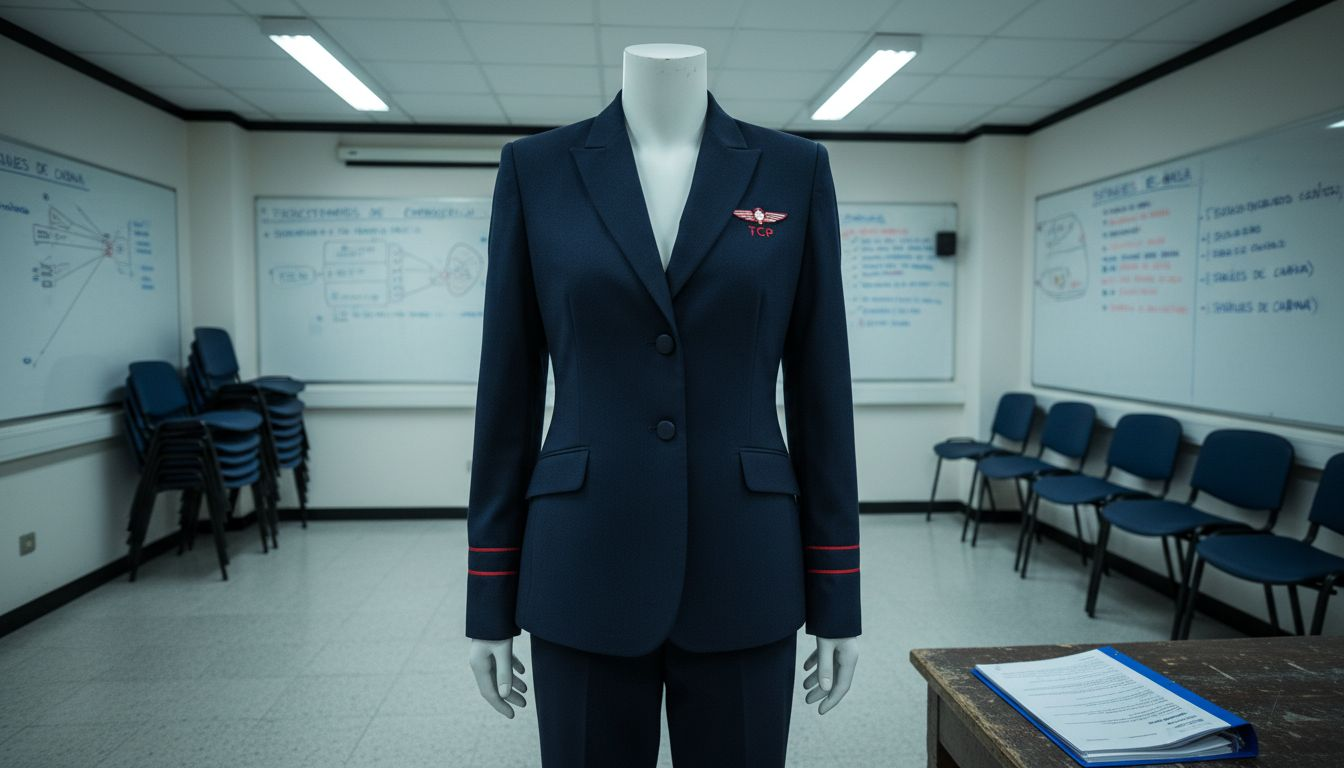 Vista detallada de la chaqueta TCP presentada sobre un maniquí