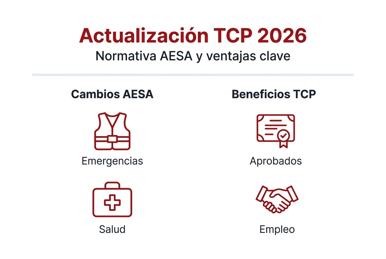Infografía sobre la regulación de AESA y las ventajas para los TCP